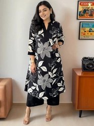 Fashion Basket Floral Printed Cotton Kurta with Trousers