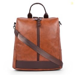 ADISA Faux Leather Unisex Backpack Bag for Men Women Boys Girls (BPH06