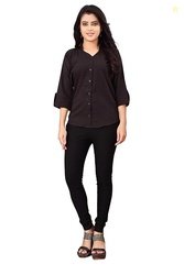 DHRUVI Trendz Women's Solid Crepe Regular Fit Shirt