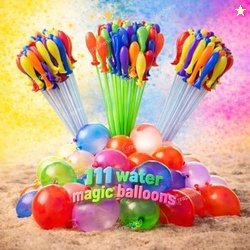 GRAPHENE Set of 3 Bunch 111 Holi Magic Water Balloons With Adapter Aut