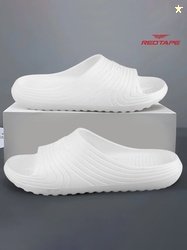 REDTAPE Men Slides (White , 10)