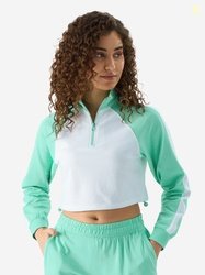 The Souled Store Applemint Women High Neck Colourblock Regular Top