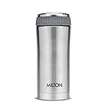 Milton Optima 420 Thermosteel Hot and Cold Flask, 410 ml, Silver | ISI Certified | Vacuum Insulated | Rust Proof | Leak Proof | Tea | Coffee | Juice