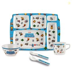 Cello Kidzbee Pentameal Super Hero Melamine Meal Set for Kids, Set of
