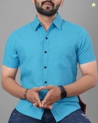 Voroxy Men Regular Fit Solid Spread Collar Casual Shirt