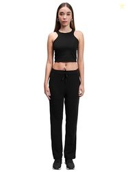 Tokyo Talkies Women Chic Crop Top & Drawstring Trousers Co-ord Set | S