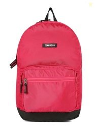 Teakwood Pink Unisex Backpack with 15 inch Laptop Compartment & Water