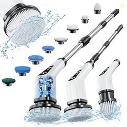 Electric Spin Scrubber, Leebein Cordless Cleaning Brush with 8 Replace