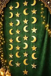 Moon Star Golden Paper Frills Pack of 4 | Ramadan Eid Umrah Mubarak Ha