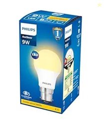 Philips Base B22 9-Watt LED Bulb (Golden Yellow)