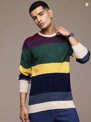 Roadster Men Striped Pullover