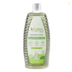 Koparo Organic Dishwash Liquid | 750ml | Lime And Basil Fragrance | Na