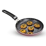 MILTON Pro cook Granito Non Induction Fry Pan, 18 cm, Burgundy, Flame Safe, Dishwasher Safe, Food Grade, Metal Spoon Friendly, Non – Stick, Bakelite Handle, 2 Years Warranty