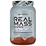 Bigmuscles Nutrition Real Mass Gainer [ Rich Chocolate]|Lean Whey Protein Muscle Mass Gainer|Complex Carbohydrates,|1000 Calories|Reduces Muscle Breakdown|Boosts Metabolism, 1 count, 1000 grams