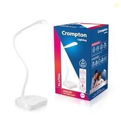 Crompton DeskJoy 5w Rechargeable LED Table Lamp |3 Step Dimming |Adjus