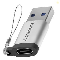 Ambrane USB Type C Female to USB Male OTG Adapter with 5 Gbps High-Spe