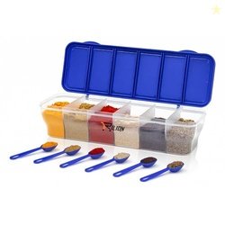 RILION Multipurpose 6-in-1 Masala Box for Kitchen| Airtight BPA-Free P