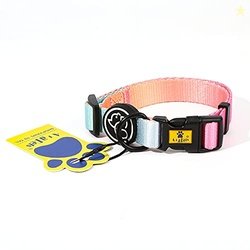 A+a Pets' Skin Friendly Dog Collar (Pink/Blue, Small)