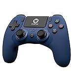 EvoFox Elite Play ps4 controller dualshock 4, iPad & iPhones | Bluetooth 5 | Dual Vibration | 6 Axis Gyro Sensor | 10 Hours of Game Play | Touch Panel | Built in Speaker | 3.5 mm Headset Port (Blue)
