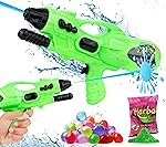 Zest 4 Toyz Water Gun Toy for Kids with High Pressure Holi Pichkari for Boys Girls N Combo of 1 Pkt Holi Gulal & 100 Water Balloons Summer Pool Party Toys – Green