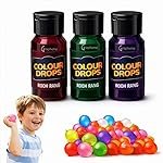 GRAPHENE Holi Color Non Toxic Liquid Colour Drops, Rooh Rang, Pack of 3, 25 ml Each, with 100 Water Balloons For Kids Eco-Friendly Non Toxic Quick Fill Easy Tie Gulal Water for Boys Girls