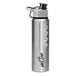 MILTON Gripper 1000 Stainless Steel Water Bottle 920 ml, Single Walled, ISI Certified I Leak Proof Lid, Rust Proof I for School, Office, Gym I Silver