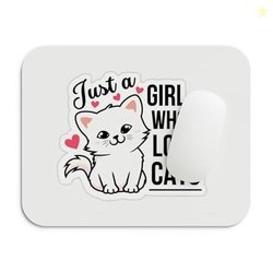 SHERISH Cute Cat Mouse Pad for Laptop & PC  19x23 cm Black Desk Mat |