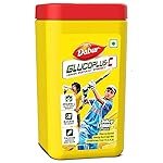 DABUR Gluco Plus C Energy Boost Lemon 400 g Jar â Instant Energy Drink Powder with Vitamin C, Helps Fight Tiredness & Fatigue, Refreshing Lemon Flavour, Supports Immunity & Daily Energy