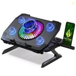 Archer Tech Lab RGB Gaming Laptop Cooling Pad Stand with Aluminum Meta