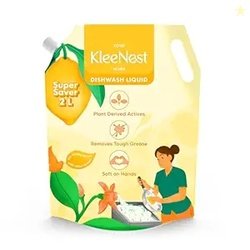 Kleenest Natural Dishwash Liquid 2 litre | With Lemon Odour Busters |