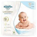 Amazon Brand â Supples Super Comfort Baby Diaper Pants | Small (4â8 kg), 70 Count | Dermatologically tested, Ultra-Thin, Soft & Breathable | Wetness Indicator, Anti-Leak, All-Night Absorbency