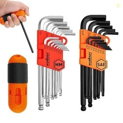 HORUSDY Allen Wrench Set, Hex Key Set Long Arm Ball End Hex Wrench Set