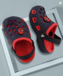TRZ Sling Back Clogs For Boys (Red , 7-8 Years)