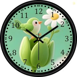 TrendyDIY Analog 25 cm X 25 cm Wall Clock (Black, With Glass, Standard