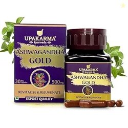Upakarma Ashwagandha Gold 30 Capsules | Contains Gold | Ashwagandha Ro