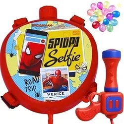 GRAPHENE Red Holi Pichkari Water Gun 600ml with 100 Water Ballons High