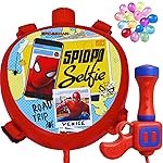 GRAPHENE Red Holi Pichkari Water Gun 600ml with 100 Water Ballons High Pressure Tank Water Gun Spray Pistol Back Holding Tank Pichkari for Kids