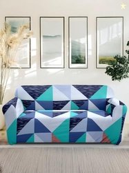 Amazon Brand - Solimo Polyester Stretchable Printed Abstract Sofa Cove