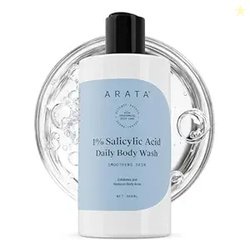 Arata 1% Salicylic Acid Body Wash (300ml) for Bacne, Bumpy & Strawberr