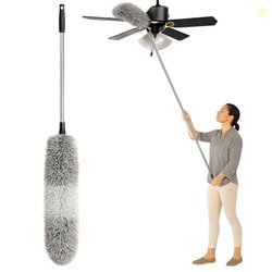Lifelong Microfiber Feather Duster with Bendable & Extendable Telescop