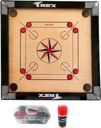 Trex Sports 20 Inches Heavy Wooden Gloss Finish with Coins, Powder & S