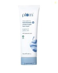 PLUM Bright 2 Niacinamide Face Wash With Rice Water Brightens Skin Hel
