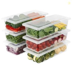 VOLTURI Fridge Storage Containers (Pack of 4), Fridge Organiser Storag