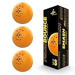 PulseITBounce – High Performance Table Tennis Balls, 40+ for Professional Matches, 3-Star Ping Pong Balls for Kids & Adults Training, Durable ABS Plastic (Orange) (Pack of 3)