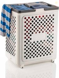 PALAK 40 L White Laundry Basket
