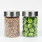 PEARLPET Plus Range Plastic Storage Jars & Containers For Kitchen |Stackable |Air Tight| Steel Cap Jar, Food Grade | Bpa-Free |2 pieces of 1400 Ml