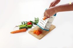 Clazkit Cheese Grater & Shredder - Stainless Steel - 6 Sided Box Grate