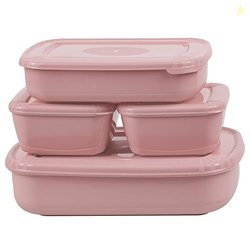 ASIAN Plastowares Utility Star Storage Containers Set of 4, (500 Ml x