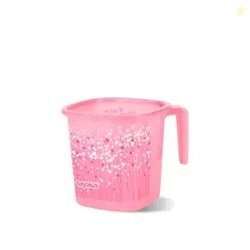 Nayasa Plastic Square Ring Funk Mug, 1.5 Liter | Mug for Bathroom | Un