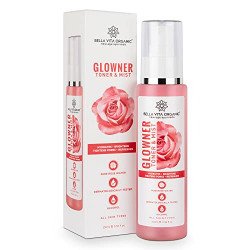 Bella Vita Organic Glowner Face Toner, Alcohol free, Rose Water 200ml